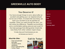 Tablet Screenshot of greenvilleautobodyinc.com